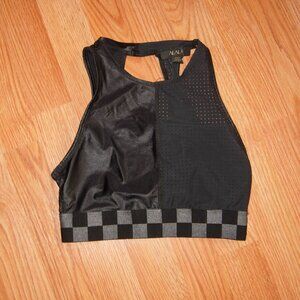 Alala Black Mesh Open Back Sports Bra XS